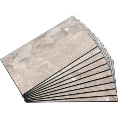 ACOUSTIC CEILING PRODUCTS Palisade 23.2"L x 11.1"W Vinyl Wall Tile, Venetian Marble, 10 Pack 53511